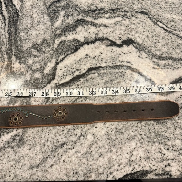 Baltazar | Distressed Leather Studded Belt - Picture 8 of 8